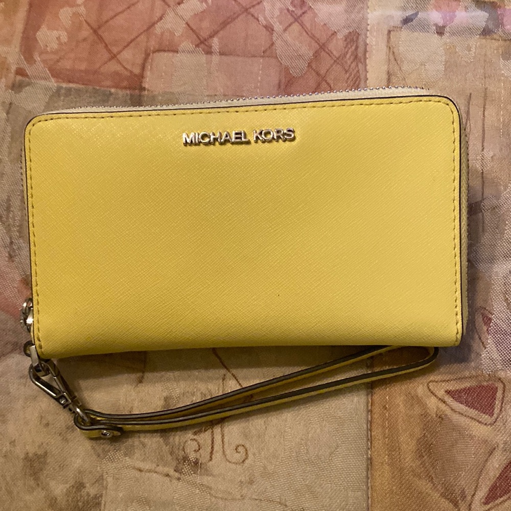 Michael Kors yellow wallet